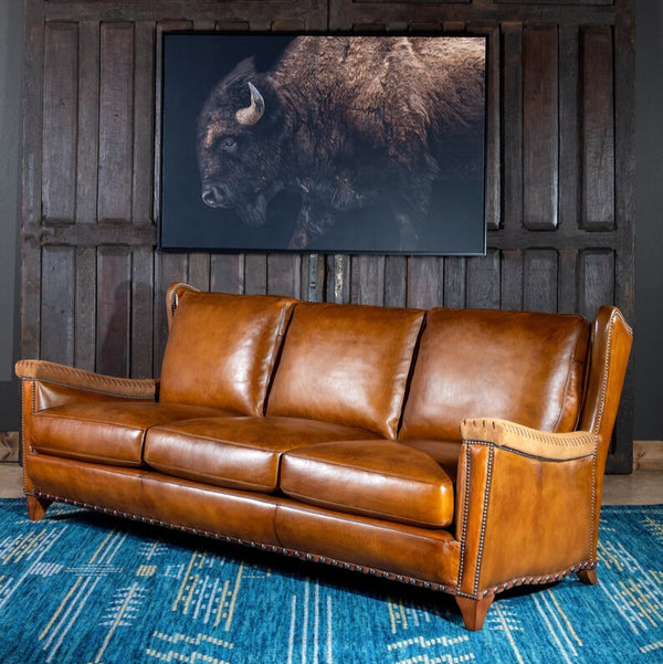 Nordic Leather Sofa | American Made | Full Grain