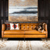 Hampton Tufted Leather Sofa | American Made | High Quality | Full Grain Leather