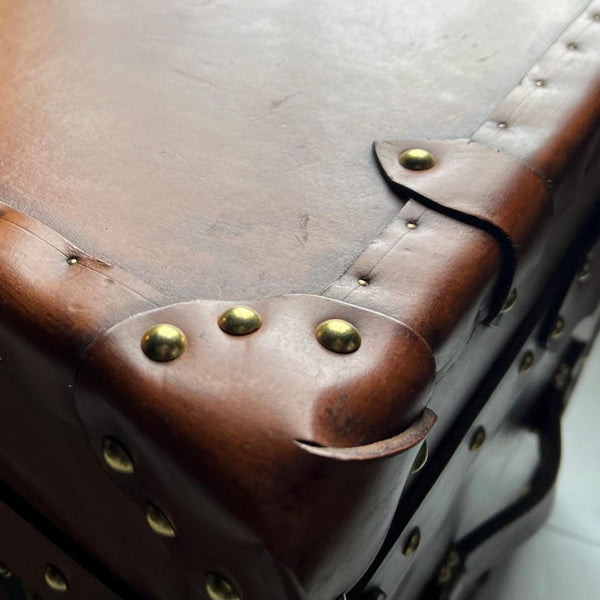 Luxury Belted Bridle Leather End Table