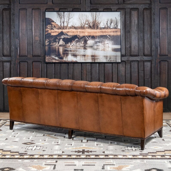 Lockwood Leather Chesterfield Sofa | Modern Rustic | American Made | High End | Vintage | Top Grain