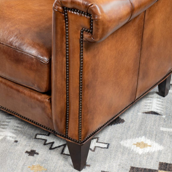 Lockwood Leather Chesterfield Sofa | Modern Rustic | American Made | High End | Vintage | Top Grain