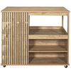 Saulk - Brown wood kitchen island