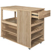 Saulk - Brown wood kitchen island