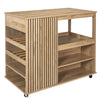 Saulk - Brown wood kitchen island
