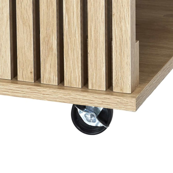 Saulk - Brown wood kitchen island