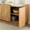 Adler mango wood and marble sideboard
