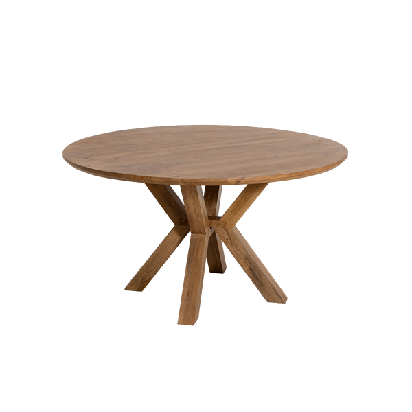 Maloé round mango wood dining table