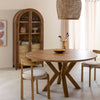 Maloé round mango wood dining table