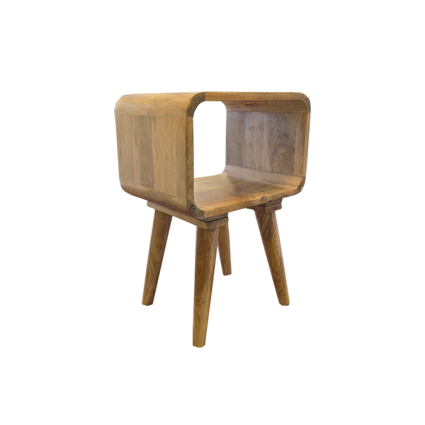 Maëva bedside table with niche in mango wood