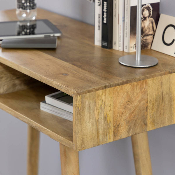 Maëva console table with storage in mango wood