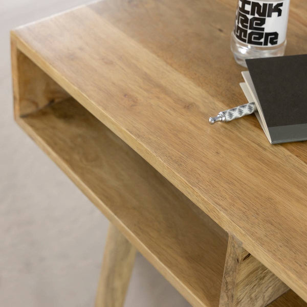 Maëva console table with storage in mango wood