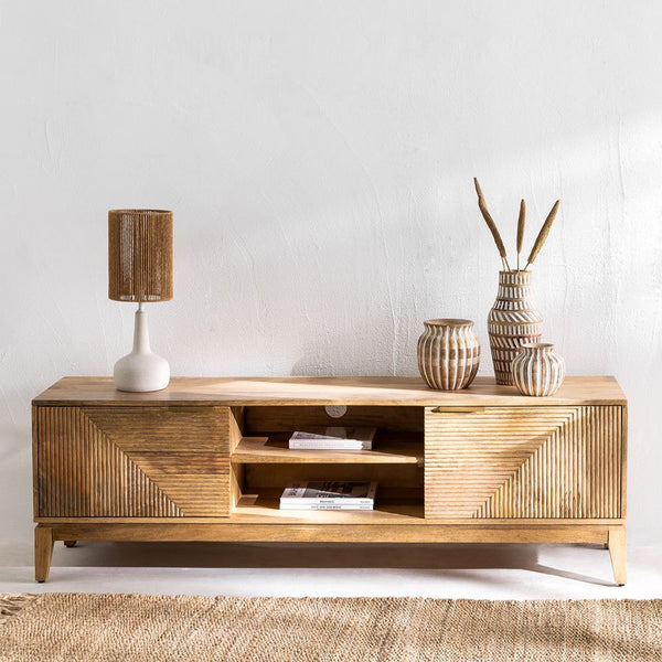 Baty Design mango wood TV cabinet 165x40 cm