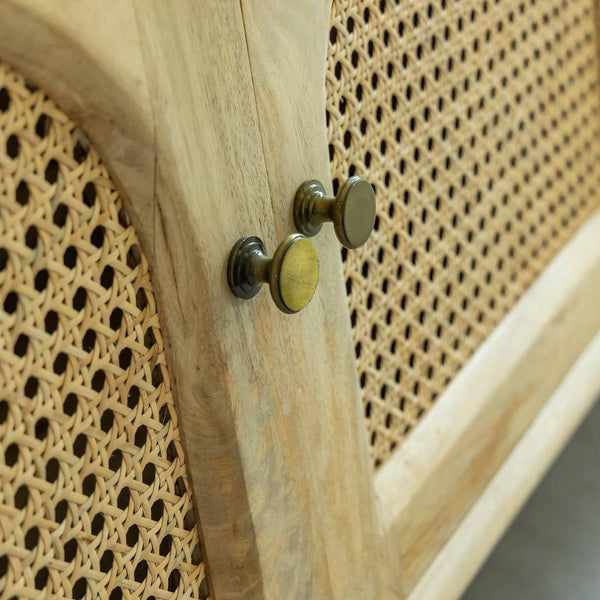 Edana mango wood and cane TV cabinet