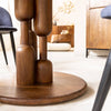 Zola round mango wood dining table