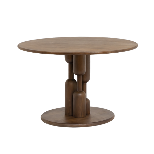 Zola round mango wood dining table
