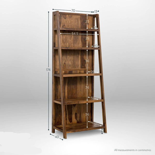 Duraster Mehran Sheesham Wood Ladder Bookshelf #2