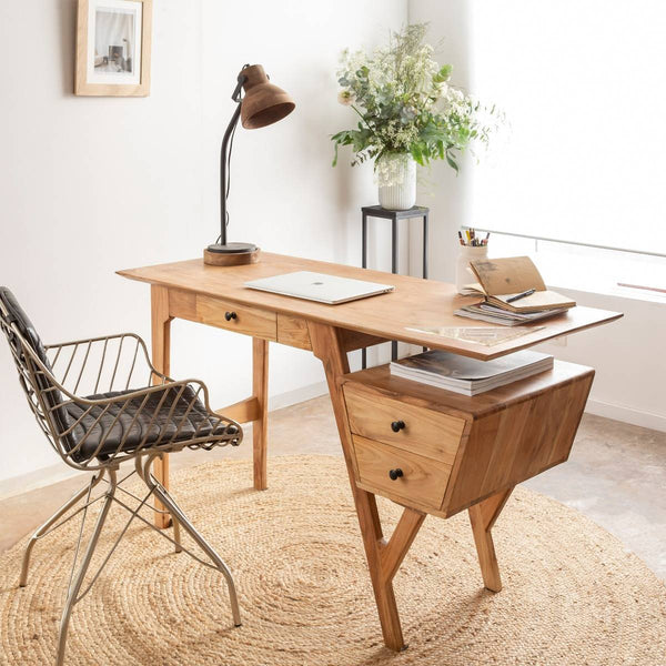 Eliott acacia wood desk
