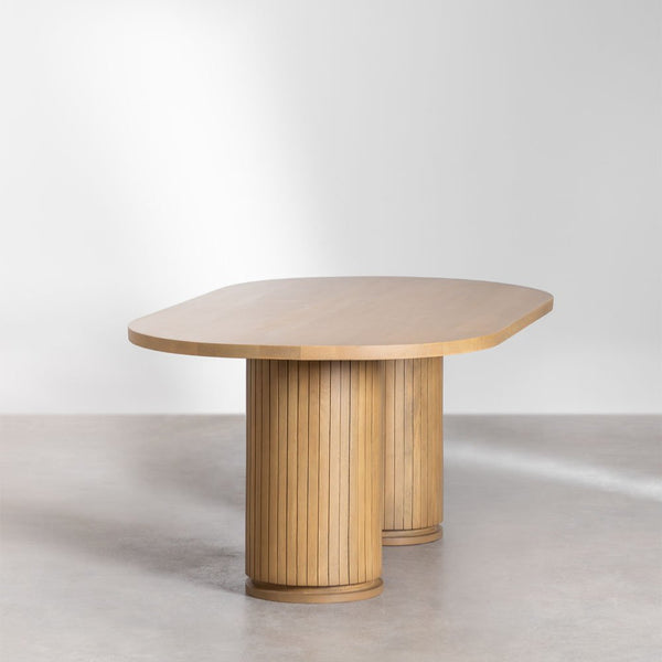 Oval dining table 200x110 cm in mango wood Analis