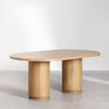 Oval dining table 200x110 cm in mango wood Analis