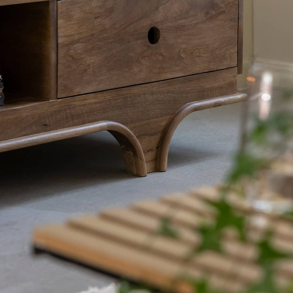 Daelan Dark Mango Wood TV Stand