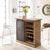 Helsinki brushed mango wood and metal bar cabinet