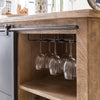 Helsinki brushed mango wood and metal bar cabinet