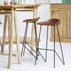 Archi Brown Leather Bar Stool