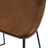 Archi Brown Leather Bar Stool