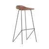 Archi Brown Leather Bar Stool