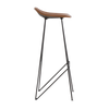 Archi Brown Leather Bar Stool