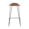 Archi Brown Leather Bar Stool