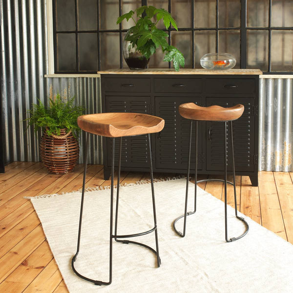 Havana Acacia Wood Bar Stool