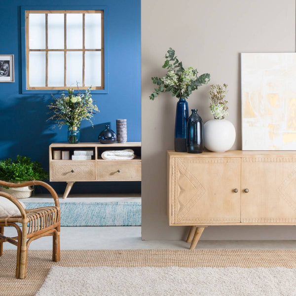 Kamila bleached mango wood TV cabinet