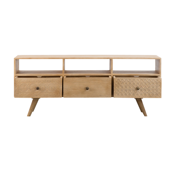 Kamila bleached mango wood TV cabinet