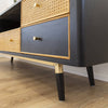 Volterra wicker and metal TV cabinet