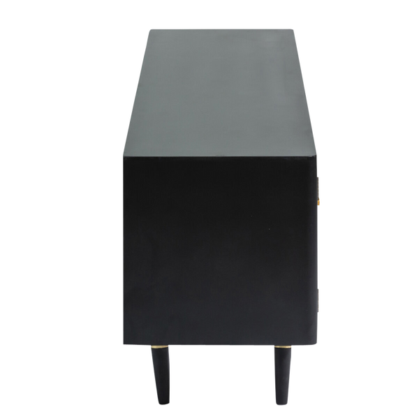 Volterra wicker and metal TV cabinet