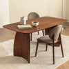 Rectangular dining table 180x90 cm in MDF with walnut veneer Luanda