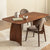 Rectangular dining table 180x90 cm in MDF with walnut veneer Luanda