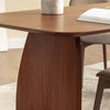 Rectangular dining table 180x90 cm in MDF with walnut veneer Luanda