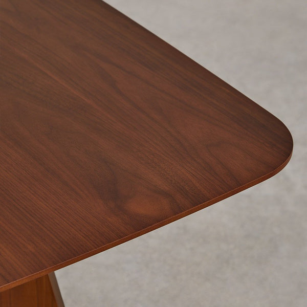 Rectangular dining table 180x90 cm in MDF with walnut veneer Luanda