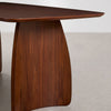 Rectangular dining table 180x90 cm in MDF with walnut veneer Luanda