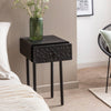 Liv mango wood and metal bedside table