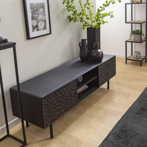 Liv mango wood and metal TV cabinet