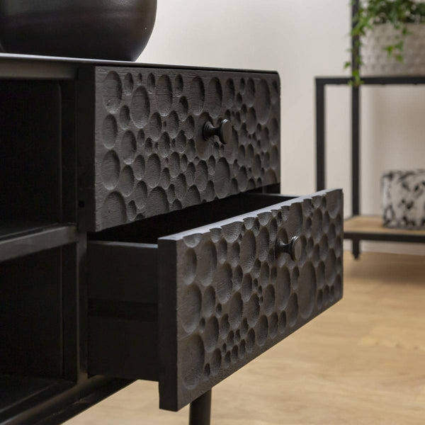 Liv mango wood and metal TV cabinet