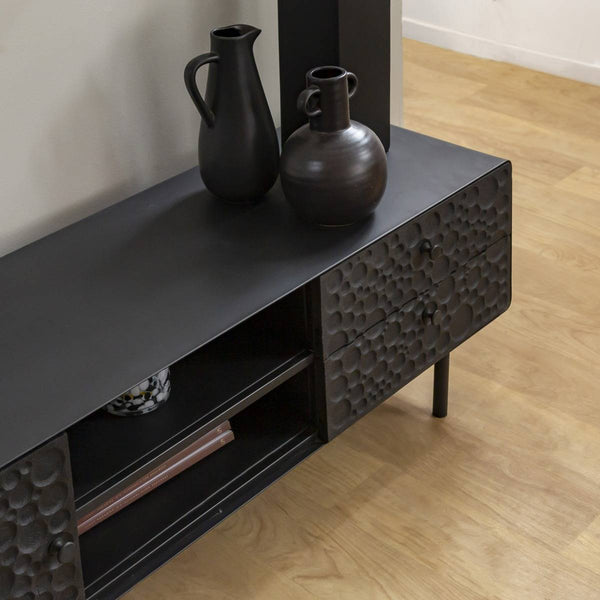 Liv mango wood and metal TV cabinet