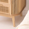 Guido bedside table in cane and pine wood