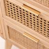 Guido bedside table in cane and pine wood