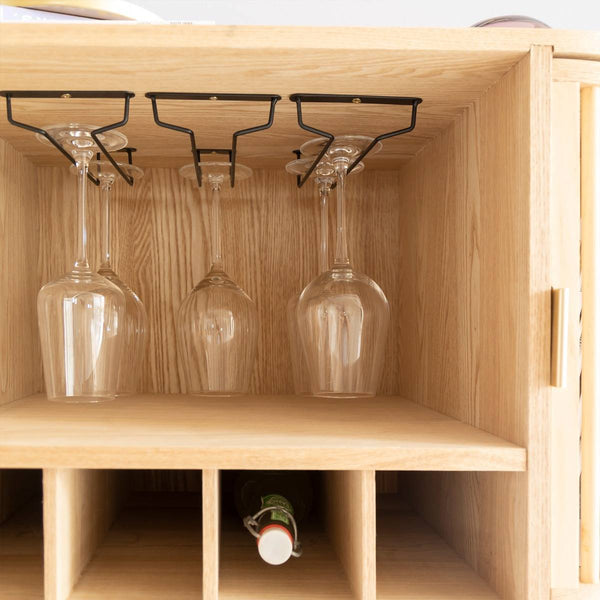 Guido pine and cane bar cabinet