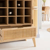 Guido pine and cane bar cabinet