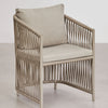Sophie Sophie garden chair with armrests in aluminium and braided rope